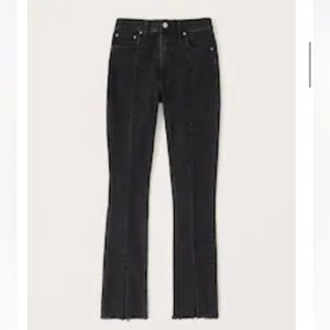 Abercrombie & Fitch High Rise Skinny Split Vent Hem Black Jeans